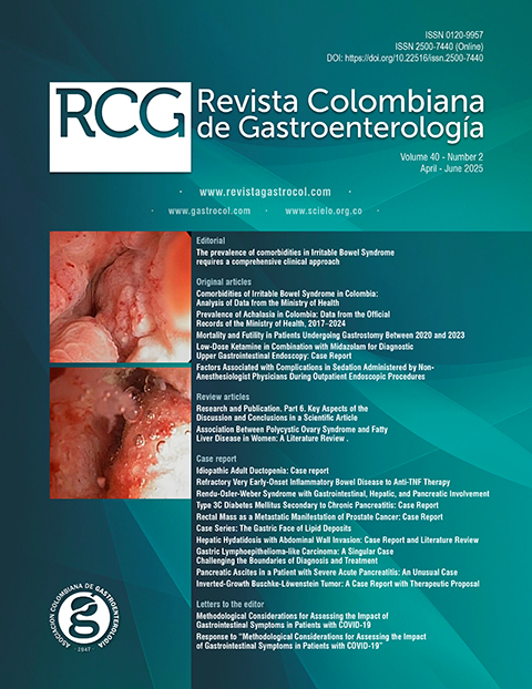 Revista colombiana de Gastroenterlogía Volumen 40 No. 2